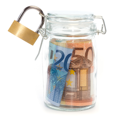 Picture of a locked money jar